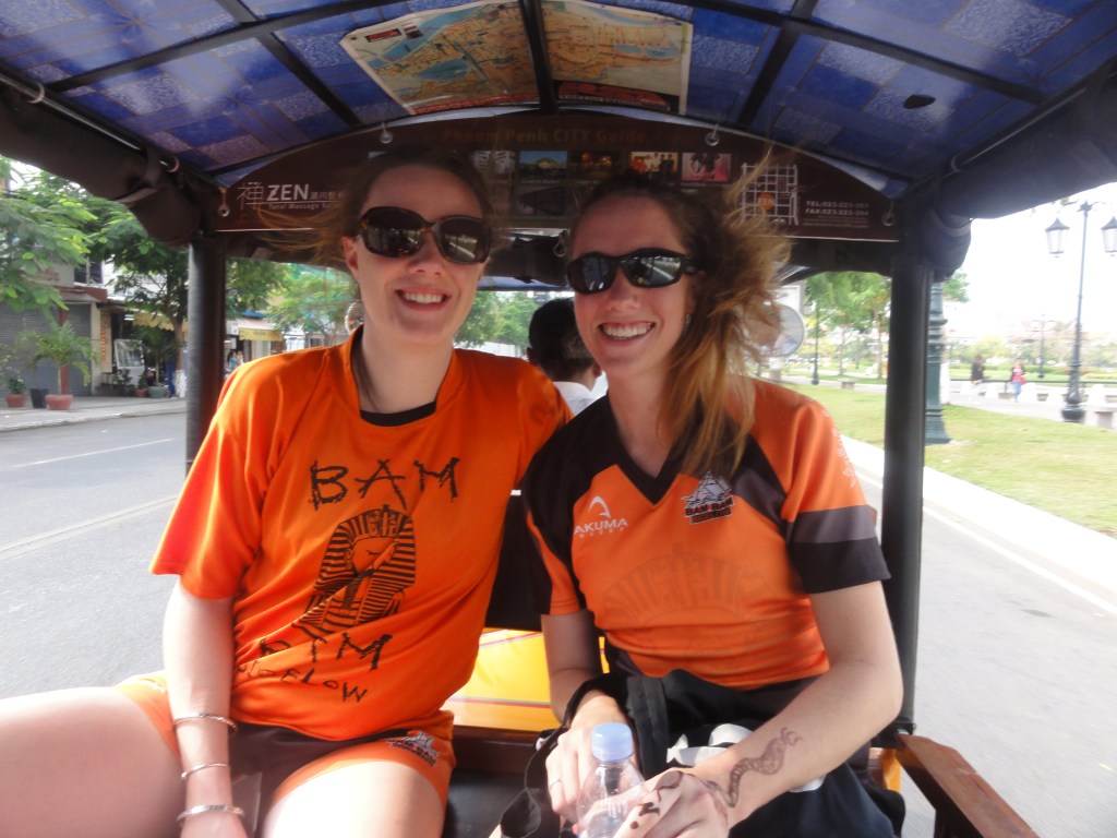 Our rugby kits matched, though