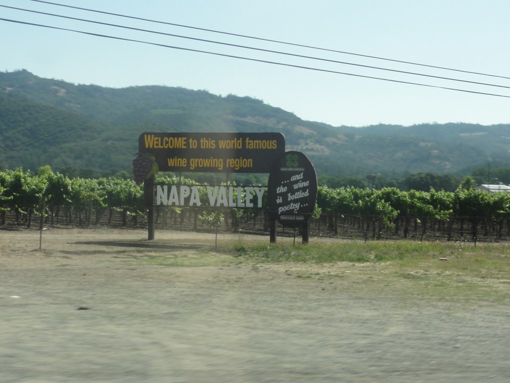 Cheerful welcome to Napa Valley