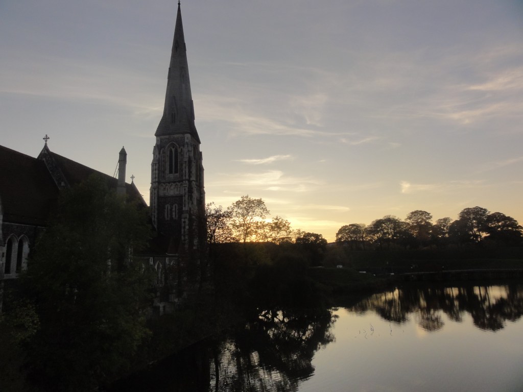 A lovely church at sunset
