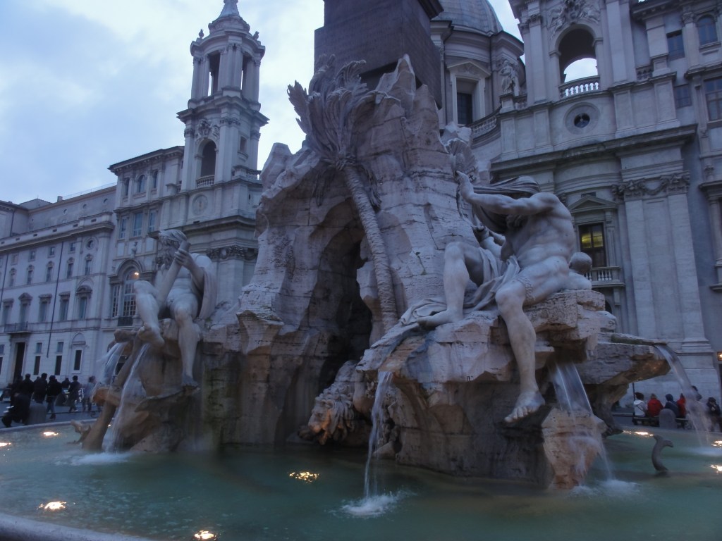 One of many beautiful fountains in Rome