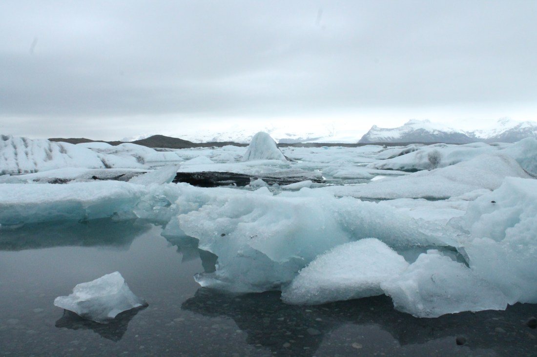 Icebergs drift at a glacial pace in Jokulsarlon. 