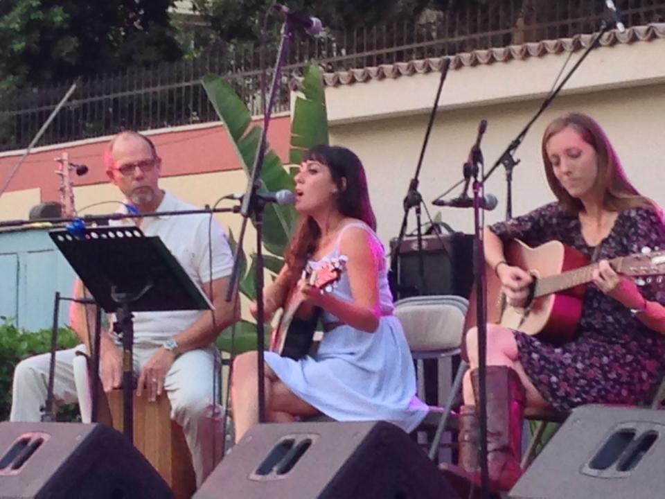 Laura, serenading her adoring fans