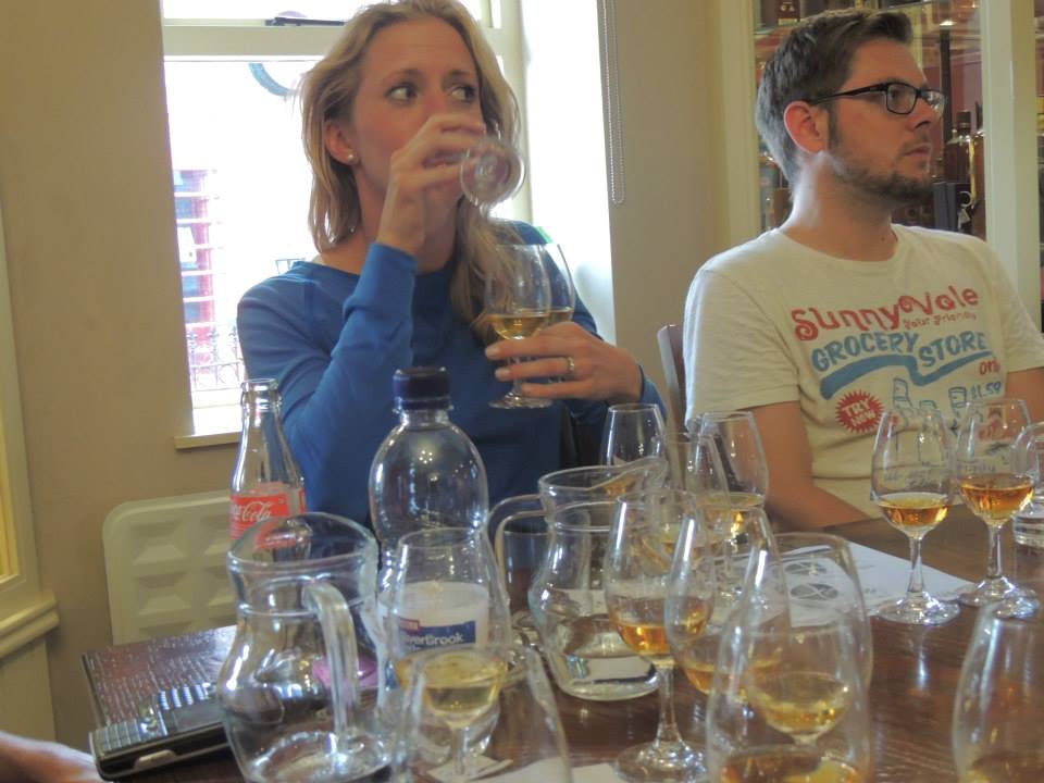 Allison, double fisting whiskey. Skills: Obedience "Allison, touch that electric fence." "OK."