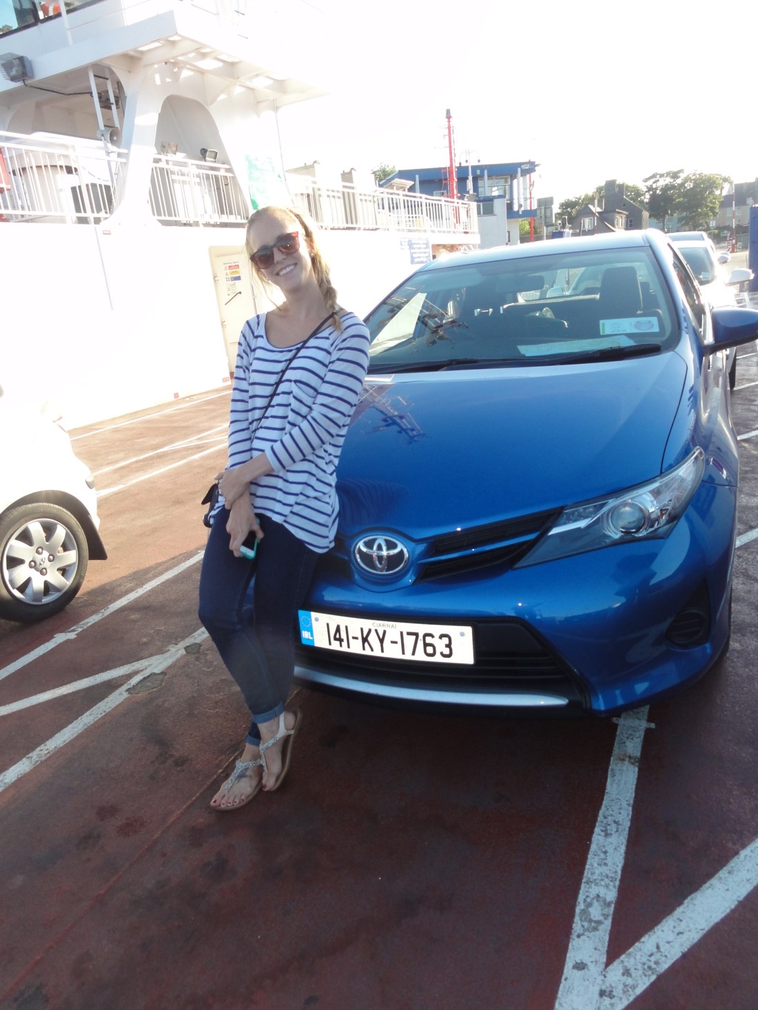 Allison, guarding the car