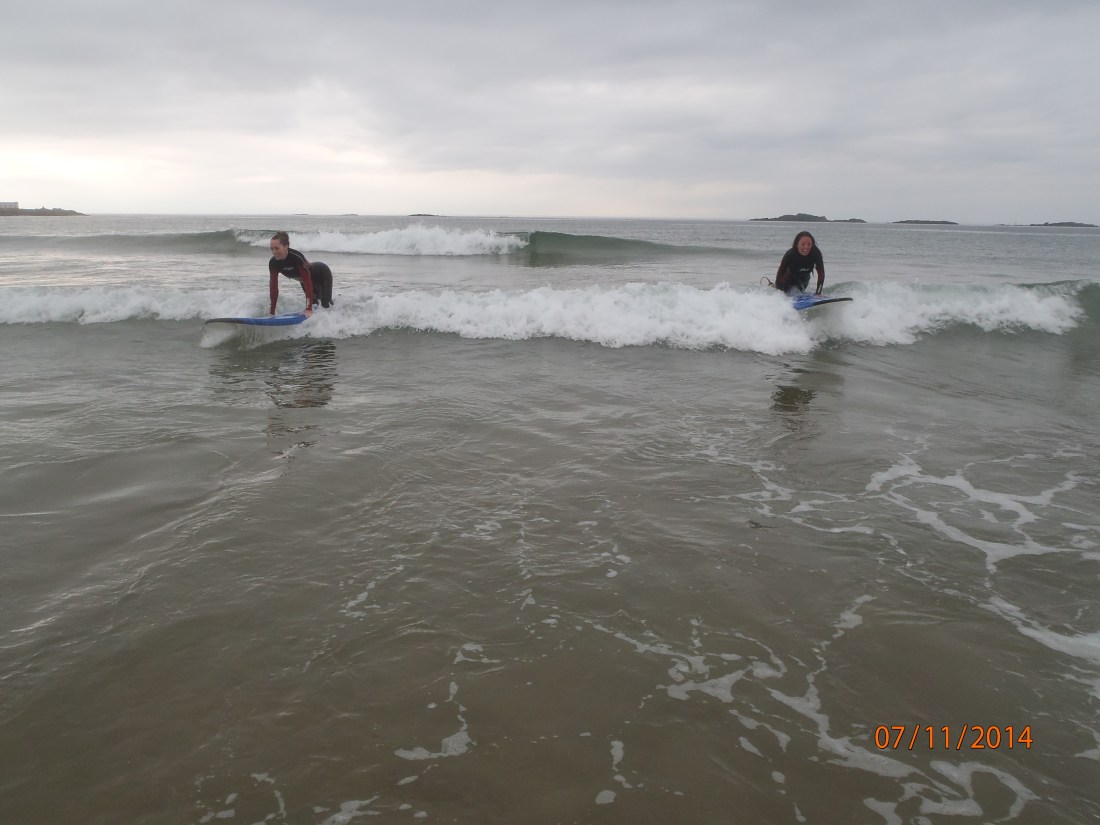 Last wave of the day...I think we were tired.