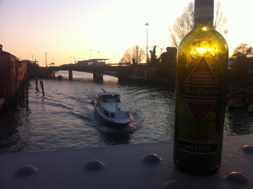 Venetian sunset - and Merlot