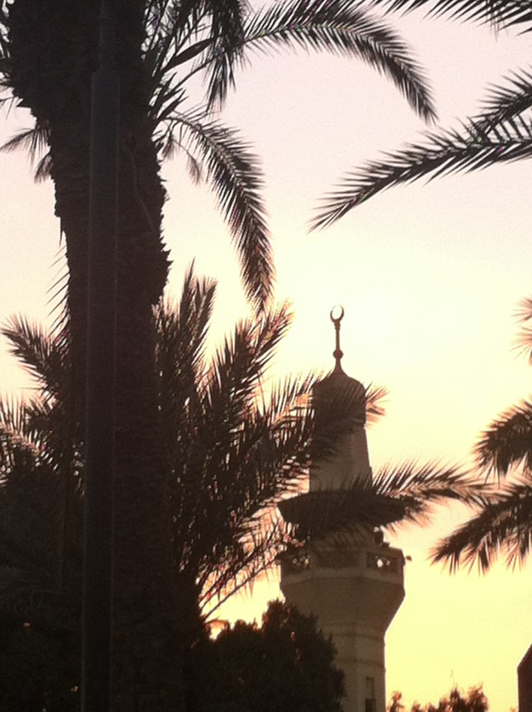 Mosque before sunset