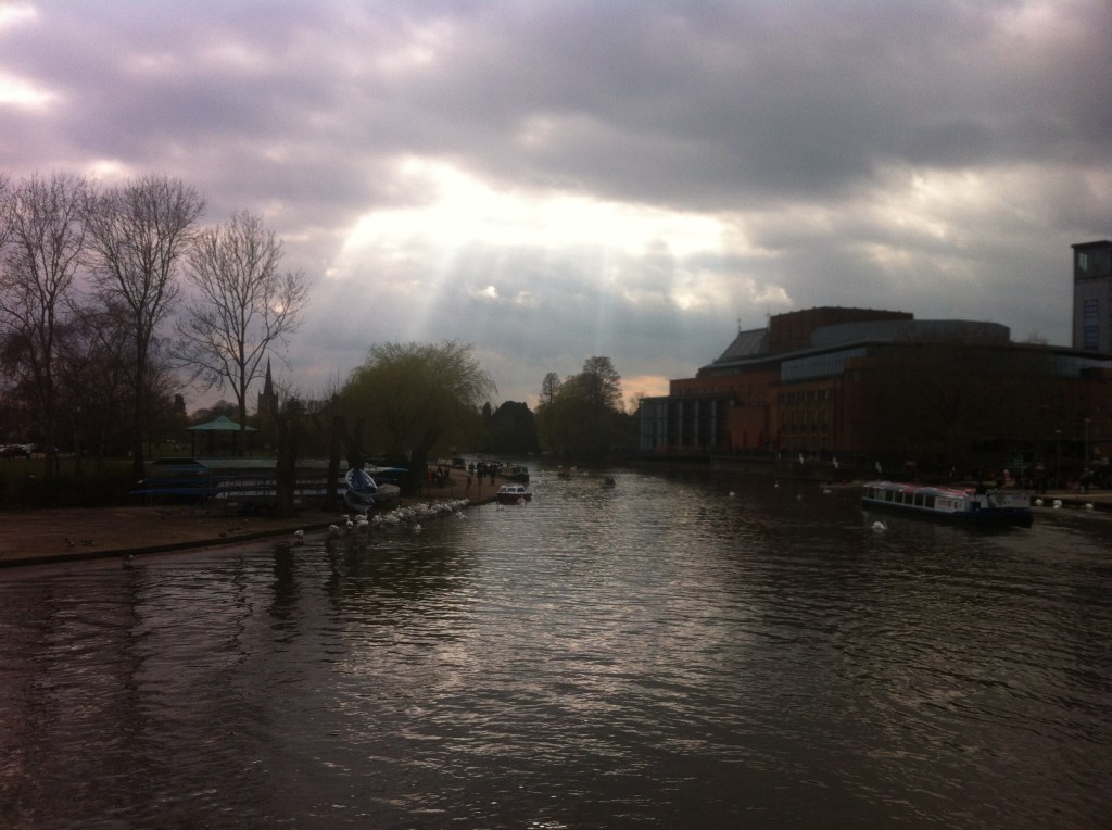Longboats on the river Avon