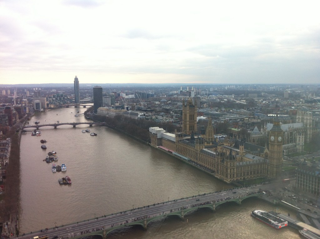 View of the Thames from the London Eye