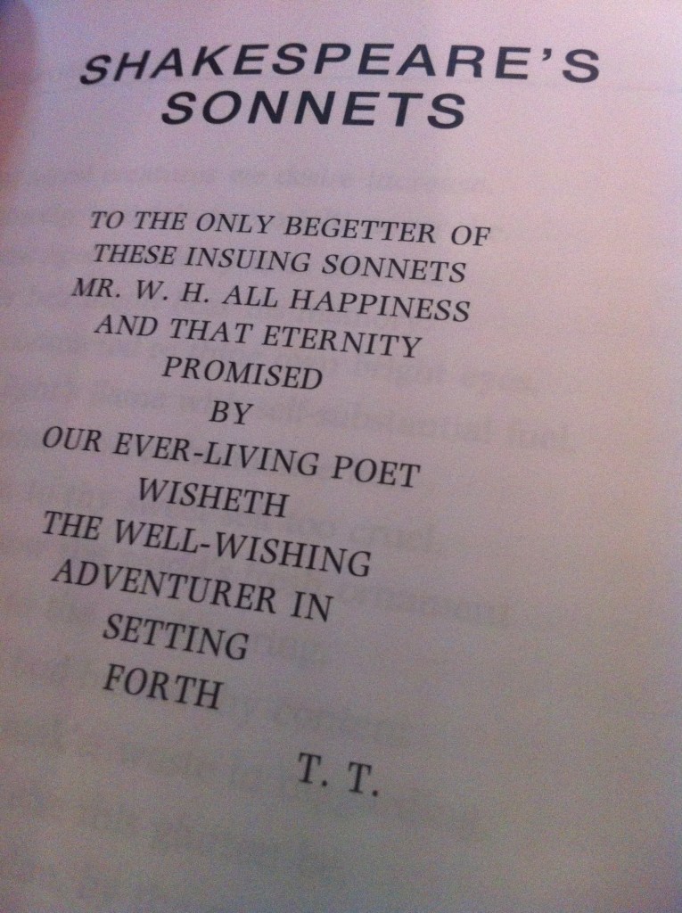 The famously debated dedication in Shakespeare's sonnets