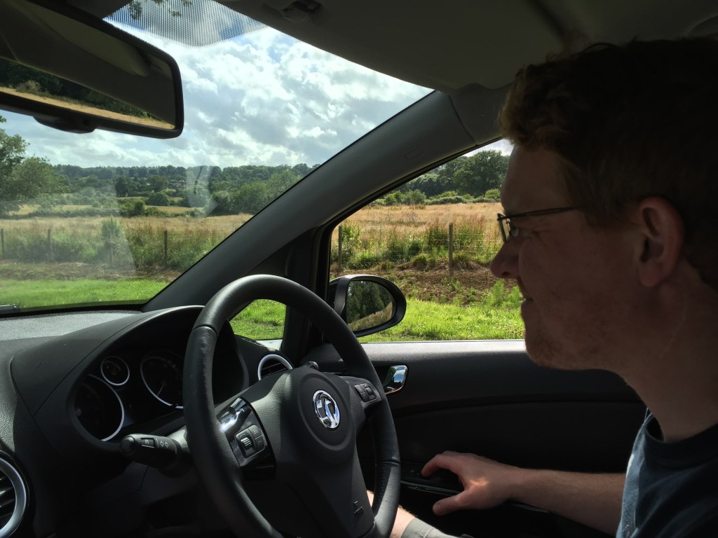 Jamie drives us to our picnic spot