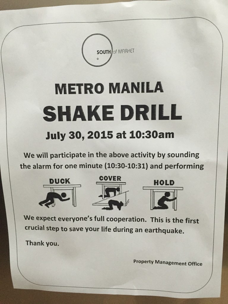 Not pictured: debris falling on top of table.