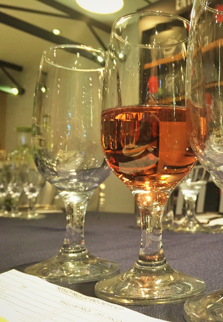 Pictured: White Zinfandel. Is that other glass empty, or is it full of potential??