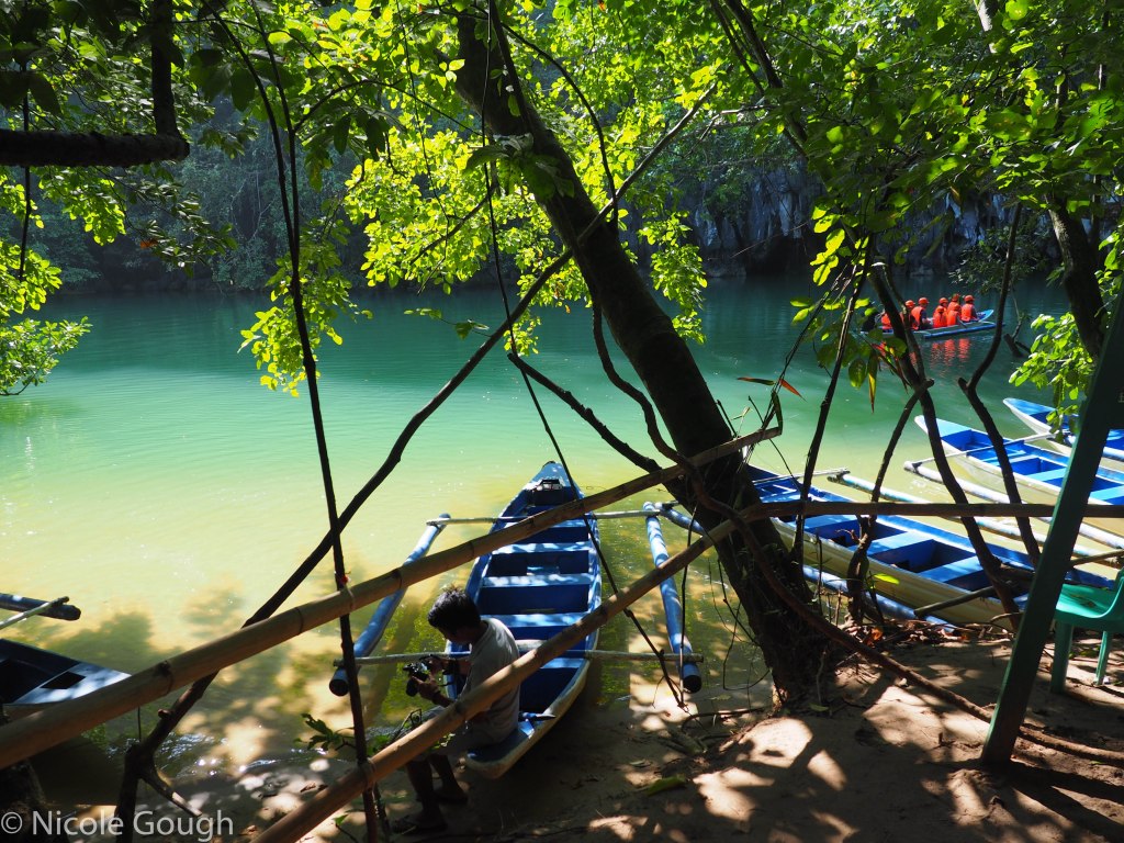 Entrance to the underground river - check out that water!