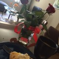 pie with flowers